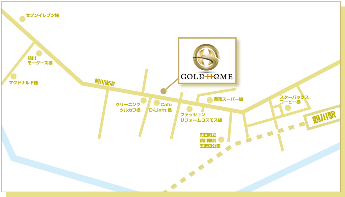 GOLDHOMEアクセスマップ